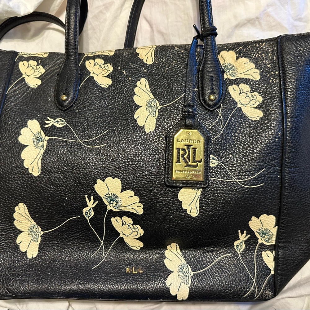 Ralph Lauren Black Floral Women's Bag